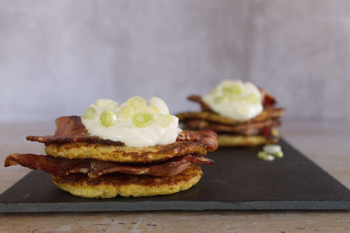 Keto Cauliflower Hash Browns with Bacon and Sour Cream – Health Results