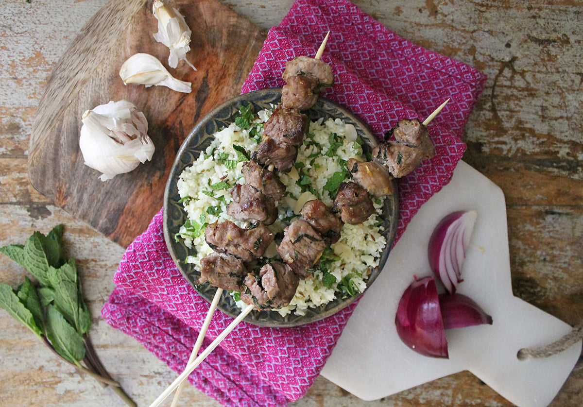 Keto Lamb Kebabs with Cauliflower Couscous – Health Results