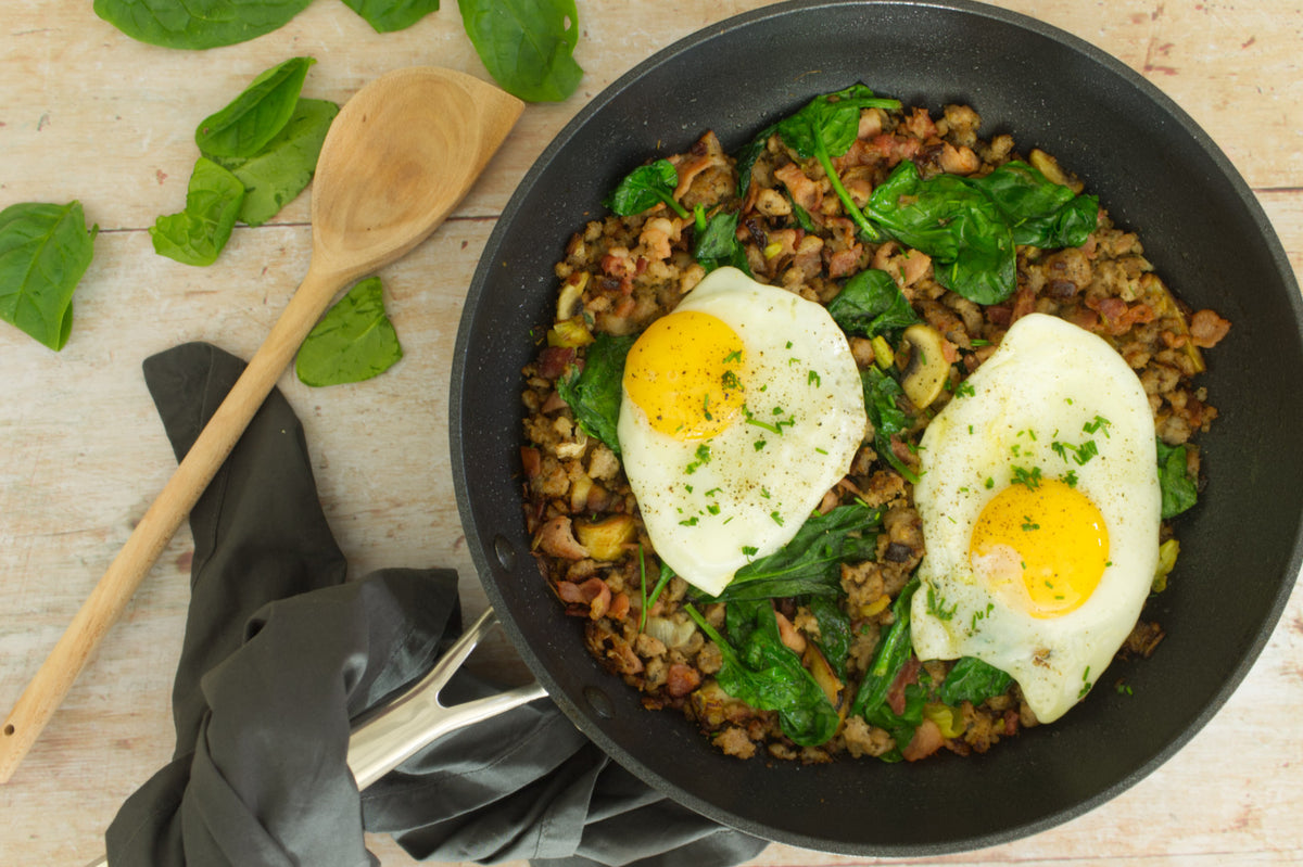 Low Carb Sausage, Bacon and Leek Hash – Health Results