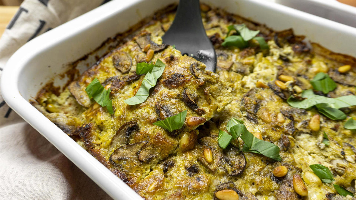 Cheesy Mushroom & Sausage Breakfast Bake – Health Results