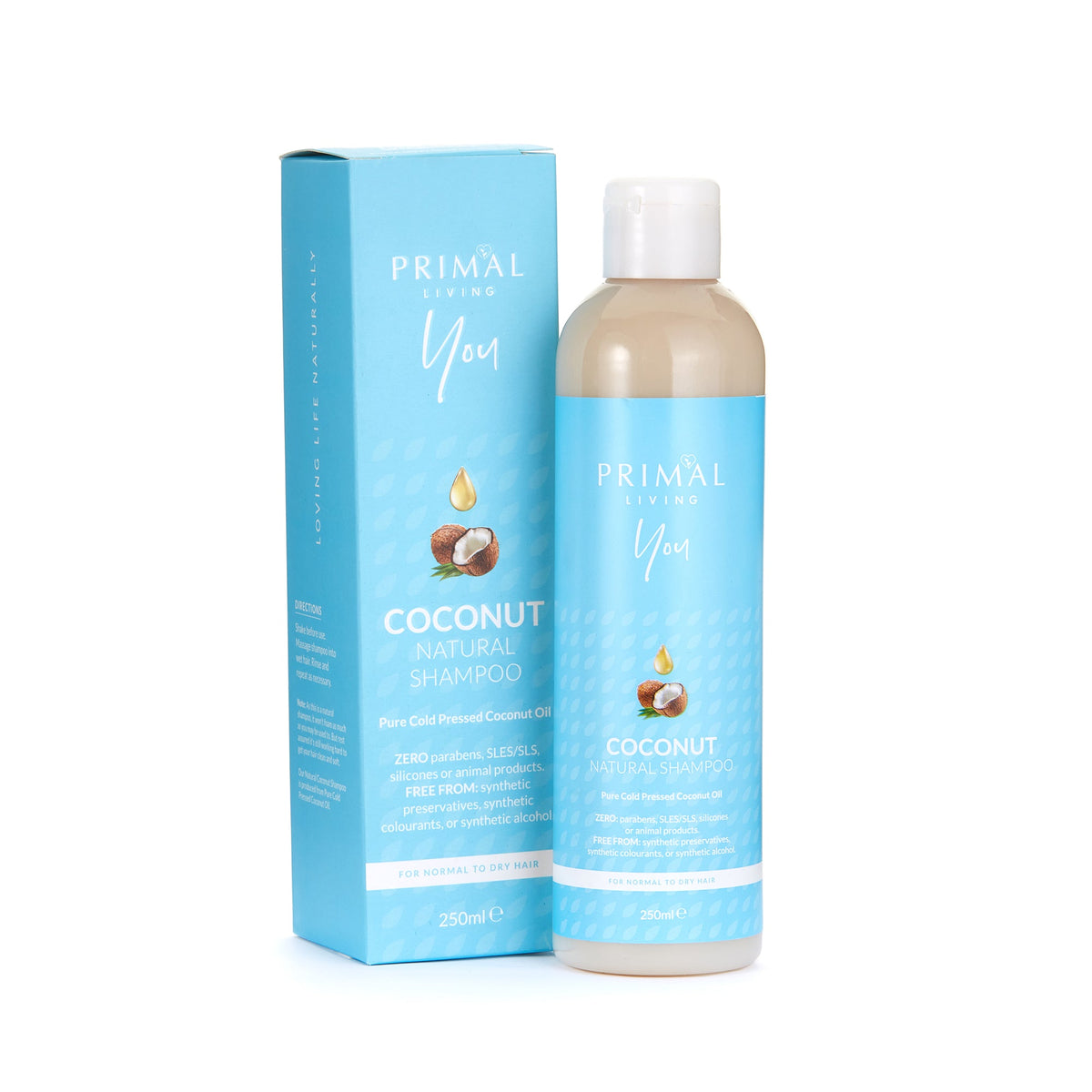 Natural Coconut Oil Shampoo for Normal/Dry Hair 250ml Health Results